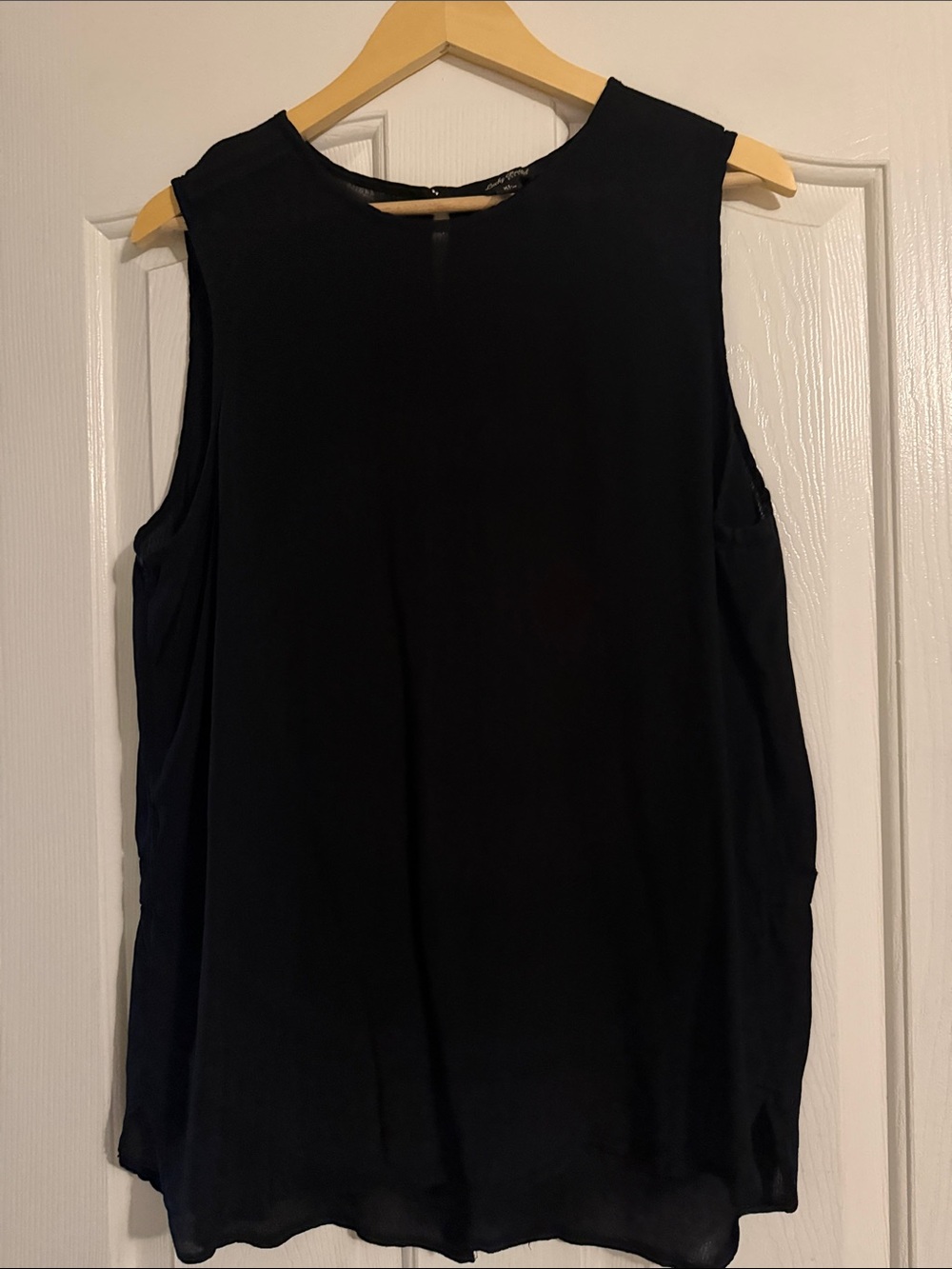 Lucky Brand Black Sleeveless Boatneck Tank